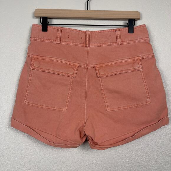 Anthropologie Pilcro Relaxed Pleated Shorts Coral Size 27 Summer Casual - Picture 4 of 15